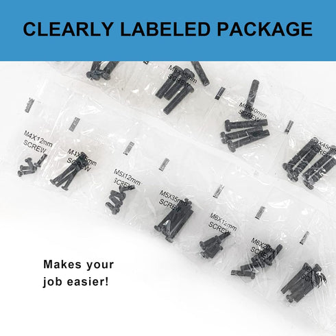 Suptek Universal TV Installation Hardware Kit with M4 M5 M6 M8 Screws and Spacers for TVs Up to 80"/204cm YF-UVSP