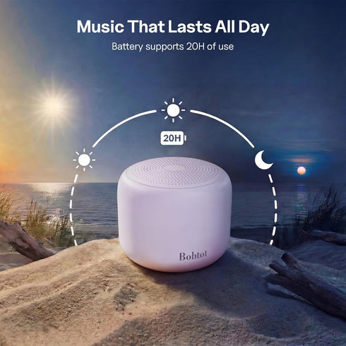 Bobtot IPX5 20 Portable Bluetooth Speakers with Strap Easy to Carry, Wireless Waterproof Mini Speaker with Loud Stereo