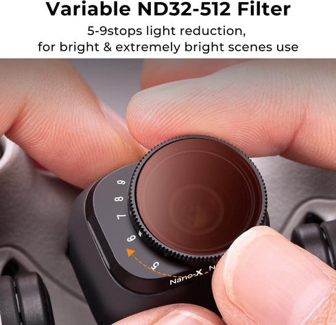 K&F Concept Mini 3/ Mini 3 Pro Variable ND Lens Filters Kit, ND2-32+ND32-512 (2 Pcs), Compatible with DJI Mini 3/ Mini
