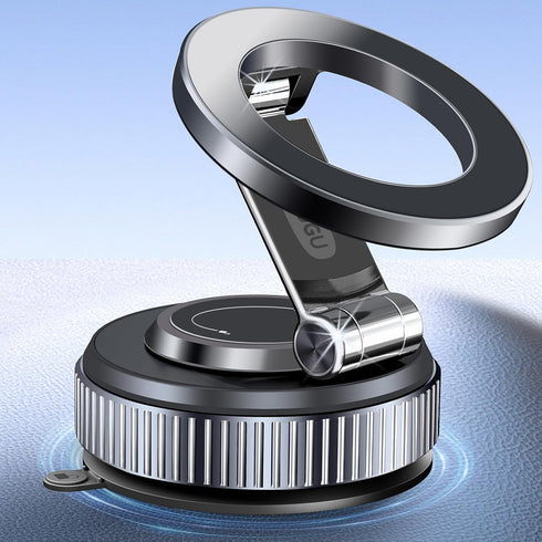 MOGU Vacuum Magnetic Car Phone Holder-118LBS Strong Suction+2800gf Magnet,360 Adjustable Dashboard Mount, Hands-Free