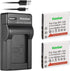 Kastar Battery (X2) & Slim USB Charger for Cas NP-120, NP120, CNP120 and Cas Exilim Digital Cameras