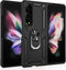 IKAZZ Galaxy Z Fold 3 Case, Military Grade Shockproof Heavy Duty Phone Cover with Magnetic Kickstand (Black)