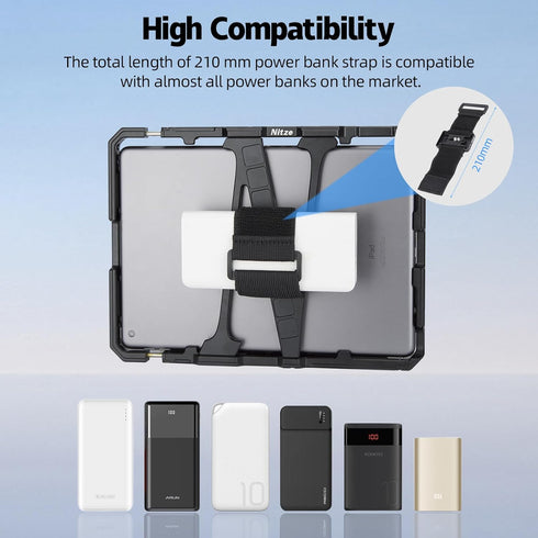 Nitze Power Bank Strap, Power Bank Holder, Power Bank Mount with 1/4" Screws for Camera and Monitor Rigs - N22-C1
