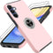 Samsung Galaxy A15 5G Case with 2 Screen Protectors, 360° Magnetic Ring Holder Kickstand Phone Case (Pink)