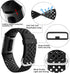 Wepro Black Band Compatible with Fitbit Charge 4/3 for Men and Women, Waterproof Breathable Sport Strap, Small