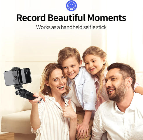 Aureday Phone Tripod, Flexible Tripod for iPhone and Android, Portable Small Tripod with Wireless Remote for Video