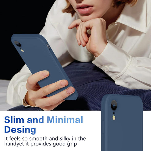 Liquid Silicone Case for Samsung Galaxy S23 Ultra 5G, Full Body Protective, Slim Fit Shockproof Case 6.8in Blue JUS01-28