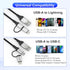 USB to USB-C and Lightning Cable 2 in 1 Coiled Cable, MFi & 3A Fast Charge & Data Sync for iPhone/Android
