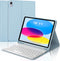KVAGO iPad 10th Generation Case with Keyboard, 10.9 inch 2022, Detachable Wireless Keyboard, Light Blue