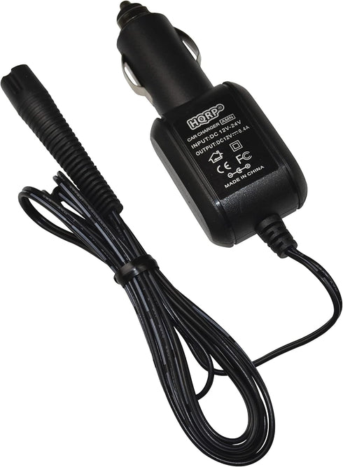 HQRP Car Charger for Braun Series 3 Model 340s-4, Series 7 9 3 5 1, 12-Volt Vehicle Adapter Power Cord