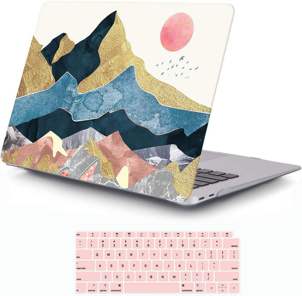 iCasso MacBook Air 13 Inch Case 2018-2020 Release A2337 M1/A1932/A2179, Protective Hard Shell with Keyboard Cover