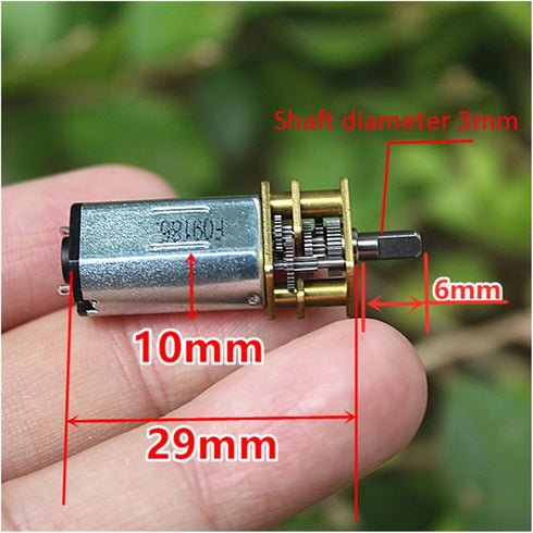 ADPVRLUQ 2 N30 3V 5V 6V 31RPM 12mm Pcs Miniature Gear Motor DC Slow Speed Mini Full Metal Gearbox Gear Reducer Motor