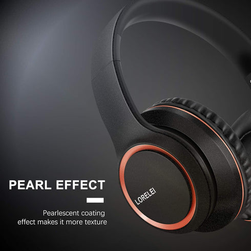 LORELEI X8 Over-Ear Wired Headphones with Microphone, 1.45m Tangle-Free Nylon Line, Lightweight & Portable