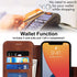 QLTYPRI 13 13 6.1 inch Case for iPhone Premium PU Leather Simple Wallet Case Card Slots Kickstand Magnetic Closure