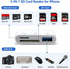 HCYEBT SD Card Reader for iPhone/Android, Memory Card Reader Supports SD/MicroSD Card and USB Devices, Built-in iOS