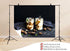 UPXIO 8x8ft Yogurt Parfait with Walnuts Backdrop Caramel Swirl Dessert Photo Background Tapestry for Brunch Party Sweet