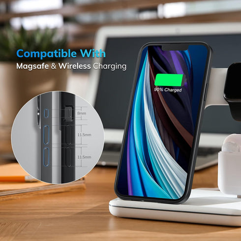 ORIbox Black Case for iPhone 11, Shockproof Full Body Protective Cover 6.1", Ultra-Thin Non-Slip