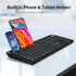 MARVO Wireless Keyboard and Mouse Combo - 2.4G Ergonomic Keyboard with Phone Tablet Holder, Silent Mouse (Black)