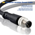 M8 3 Pin Male Socket Panel Aviation Connector Cable, 8mm Shielded Outdoor Waterproof IP67 A Coding 6.5Ft/2M