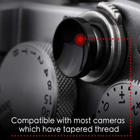 Soft Shutter Release Button (2 Pack/Black), High-end Concave Camera Shutter Button