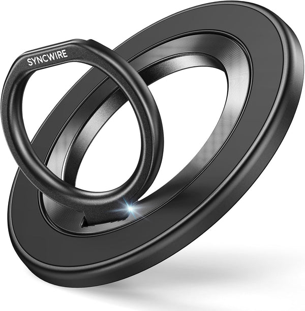 SYNCWIRE Upgraded Magnetic Phone Ring Holder for MagSafe, Finger Grip Stand Kickstand Compatible with iPhone 15 Pro Max