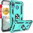 TJS Compatible Samsung Galaxy A20 Case, A30 Case, with Tempered Glass Screen Protector, Heavy Duty Drop Protector, Teal