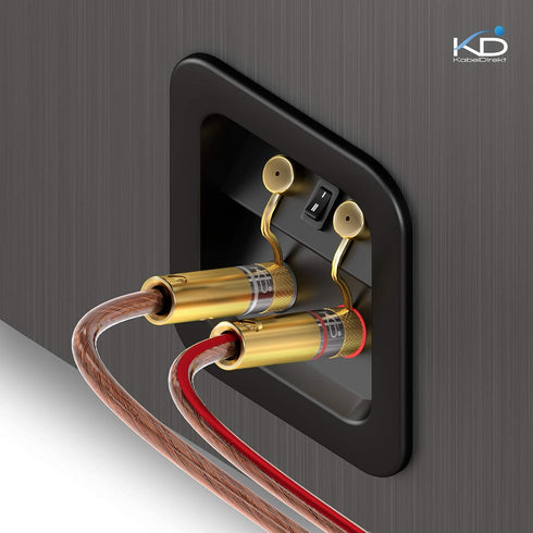 KabelDirekt Banana Plugs 5 Pairs for Speaker Wire AWG 10-16 with Gold Plated Fixing Screws