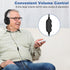 19.5Ft Extra Long Cord Headphones for TV PC with Volume Control, Wired Over Ear Earphones for Seniors
