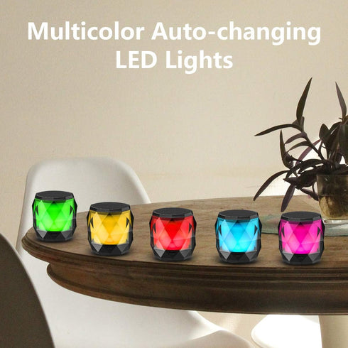 LFS Portable Bluetooth Speaker with Lights, Waterproof Night Light Wireless Magnetic Speaker, 7 Color LED Auto-Changing