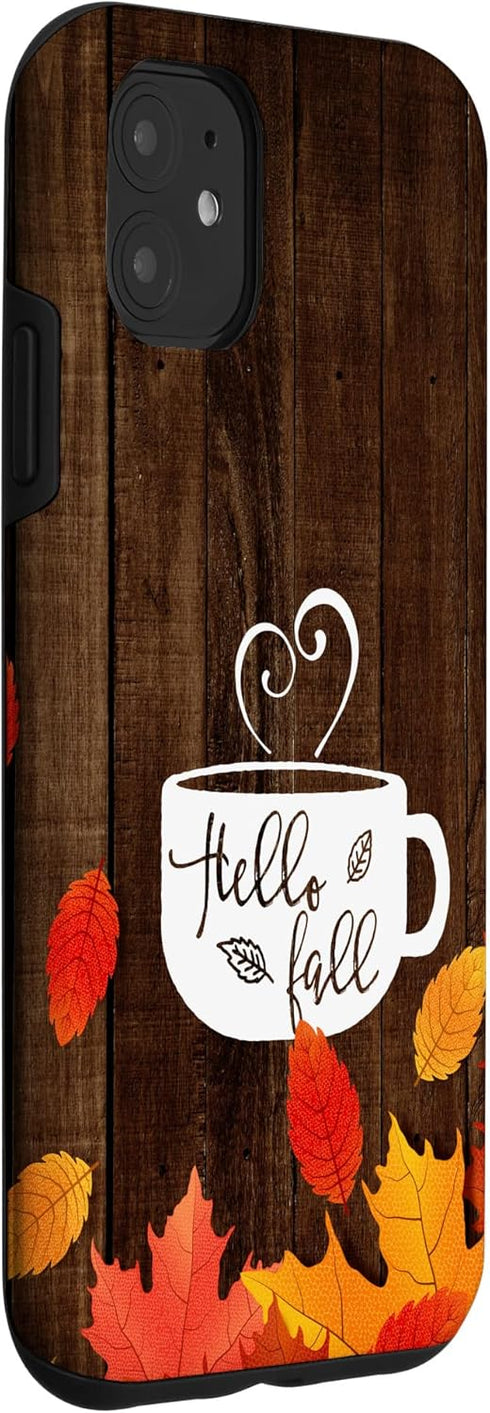 Hello Fall Coffee Mug | Autumn Leaves Happy Fall Feeling for iPhone 11