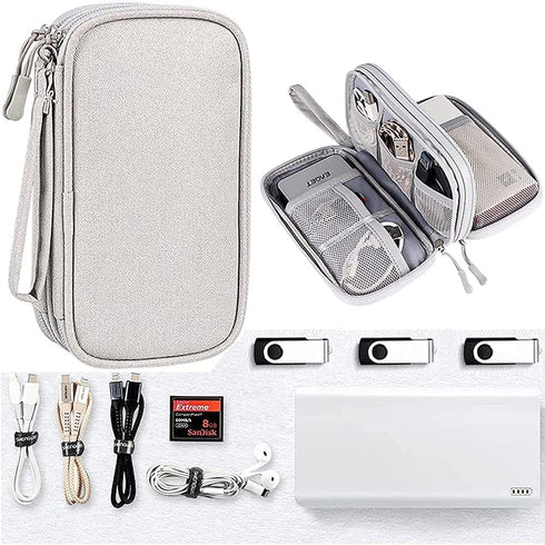Electronics Accessories Bag, Universal Waterproof Portable Organizer Case for Cord, Charger, Flash Drive, Phone, SD Card