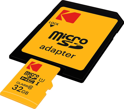 KODAK 32GB 10 U1 10x Class UHS-I MicroSDHC Card with Adapter Write Speed