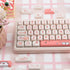 PBT Keycaps, 139 Cute MOA Dye-Sublimation Set for 61/64/68/84/87/100/104/108 Cherry MX Mechanical Keyboard (Pink Cat)
