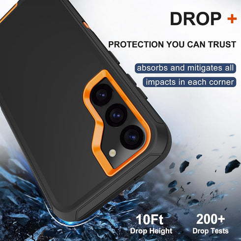 Samsung Galaxy S23 Case - Heavy Duty Rugged Protection, Belt Clip Holster, 2X Screen Protector, Shockproof, Dust-Proof