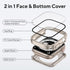 4 Pack Compatible with Apple Watch Waterproof Case 45mm Series 9/8/7 with Tempered Glass Screen Protector, 2 in 1 Full Coverage Bumper Protective Cover for iWatch Accessories 45 mm