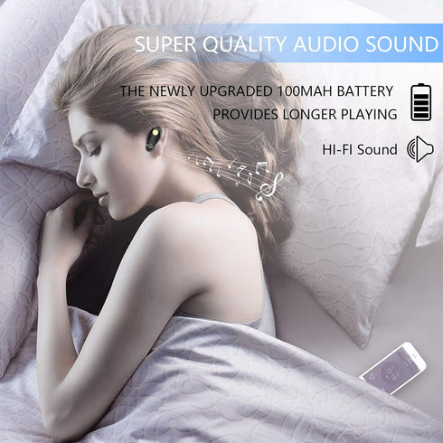 Bluetooth Headset, V5.0 Ultralight Wireless Headphone Cell Phone Earpiece with Mic, Volume Control, Handsfree Earbud,