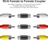 RCA Female to Female Coupler - 3 Pack Audio Video RCA Adapter Connector Gold Plated Jack to Jack Converter
