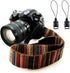 WANBY Multicolor Canvas Camera Strap, Neck Shoulder Strap with Quick Release Buckles for DSLR SLR