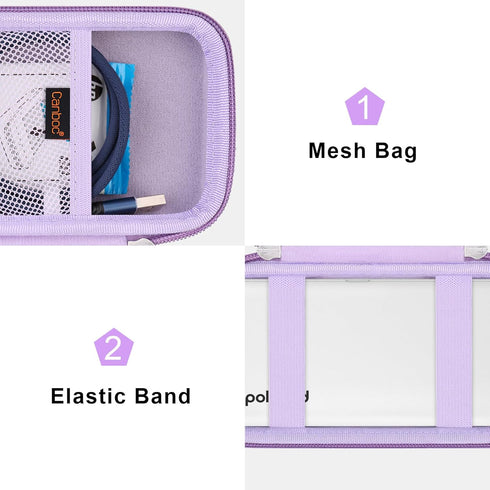 Canboc Carrying Case for Polaroid Hi-Print 2nd Gen Bluetooth 2x3 Pocket Photo Printer, Purple (Case Only)