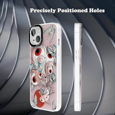 Case Compatible with iPhone 15/14 Pink Butterfly Case, Cute Aesthetic Phone Case for Women Girls TPU Bumper Shockproof Phone Cover Designed for iPhone 15/14 6.1 Inch