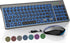 SABLUTE Wireless Keyboard and Mouse Combo - Backlit Compact Quiet Keyboard with RGB Mouse, Rechargeable, Slim