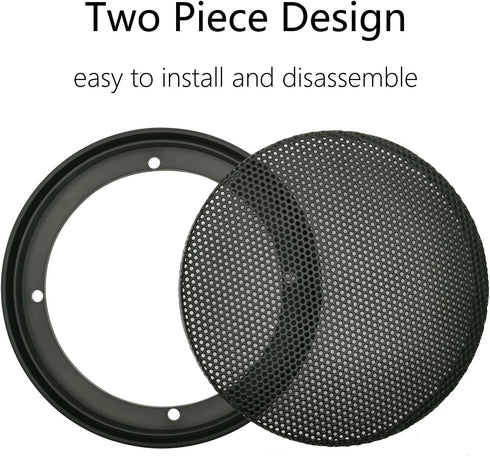3" Speaker Grill Covers, Car Subwoofer Guard Protector, Black - 2Pcs