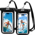 JOTO IPX8 Waterproof Phone Pouch Case - 2 Pack, Black, for iPhone 15/14/13/12/11 Pro Max, Galaxy S24/S23/S22 Ultra,