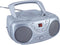 Portable CD Player Proscan with AM/FM Radio, Boombox (Silver)