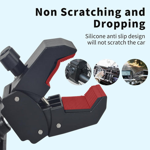 BC906W HYS Radio & Speaker Mic Clamp Mount Holder - Quick Release for Uniden Wireless CB Microphone and Speaker, Marine