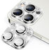 Goton Camera Lens Protector for iPhone 15 Pro Max & 15 Pro - Bling Glitter Diamond Metal, Tempered Glass, Silver.