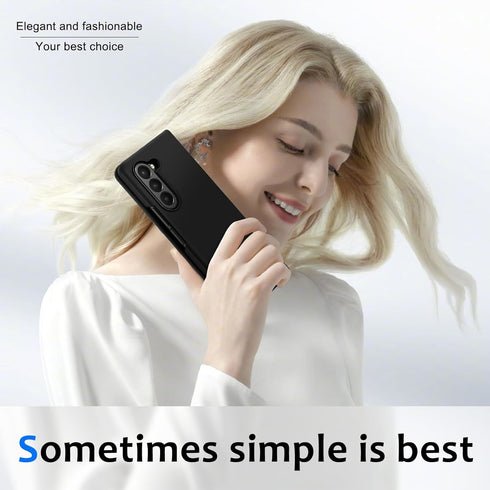 Z Fold 6 Liquid Silicone Case for Samsung Galaxy Z Fold6 5G, Slim Anti-Scratch Protective Cover for 7.6-inch, Black