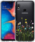 Unov Case Compatible with Galaxy A10e and A20e, Clear Design Soft TPU Shock Absorption, Slim Embossed Pattern (Flower