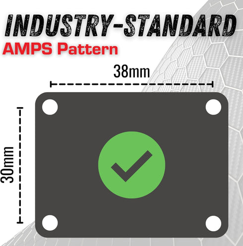 Bulletpoint Metal 4-Hole AMPS Base Mount with 20mm Mounting Ball, 0.787 inches