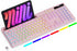 Soueto Wireless Keyboard with 7-Color RGB Backlit, Full-Size Computer Keyboard with Phone Tablet